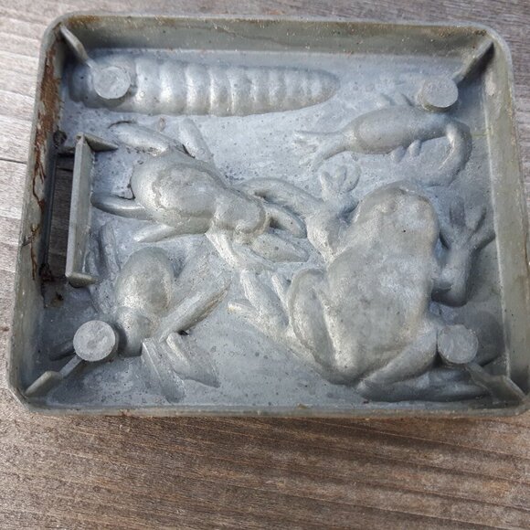 Mattel Creepy Crawlers 1964 1st Thingmaker Toy BUG MOLD PLATE FROG SPIDER - Picture 2 of 3